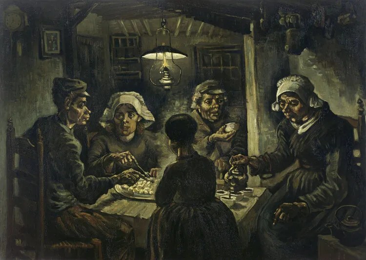 Kunstreproductie The Potato Eaters, 1885, Vincent van Gogh