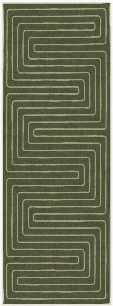 Wasbare laagpolige loper Labyrinth van Jonathan Adler