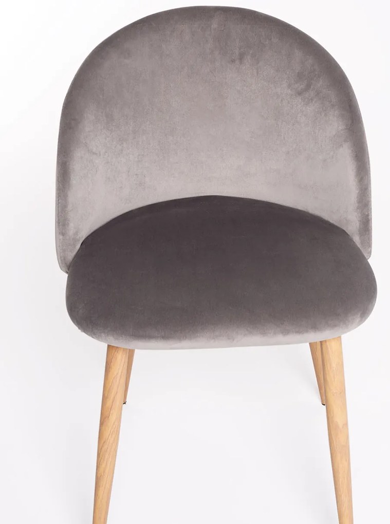 Set 4 fluwelen Vint Stoelen
