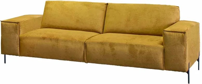 3 zitsbank - Höft - stof Regain okergeel 23