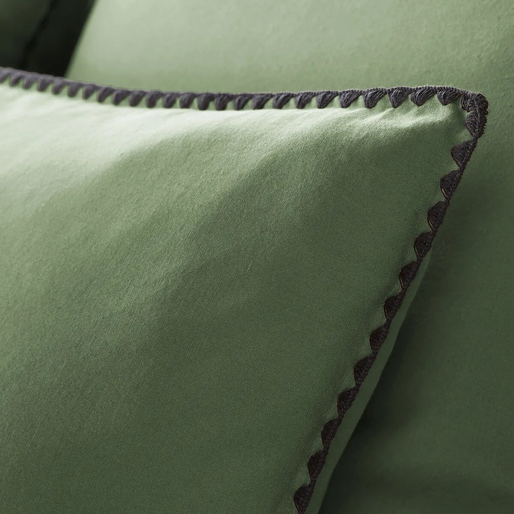 Dekbedovertrek in gewassen katoen, geborduurd, Merida