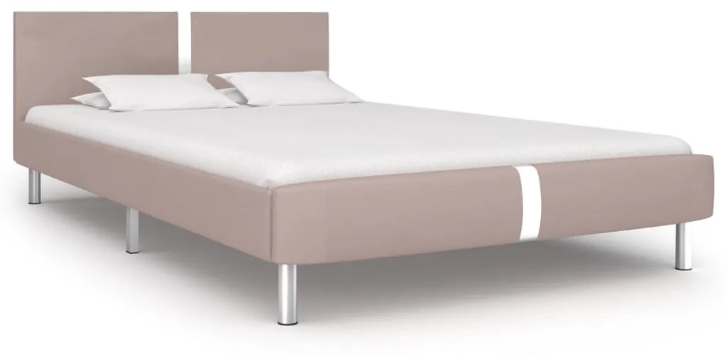 vidaXL Bedframe kunstleer cappuccino 120x200 cm