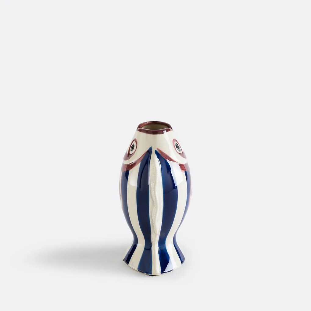 Visvormige vaas van keramiek, hoogte 24 cm, FISKA