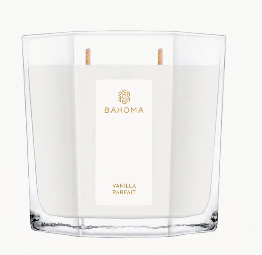 Handgegoten XL geurkaars Vanilla Parfait (vanille, pruim)
