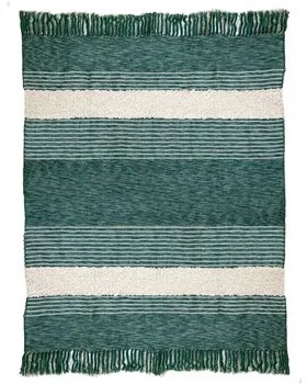 Plaids, deken Groen Malagoon  Tribal green throw