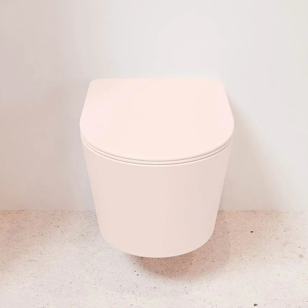 Mondiaz Lavie toiletpot randloos met softclose zitting rosee