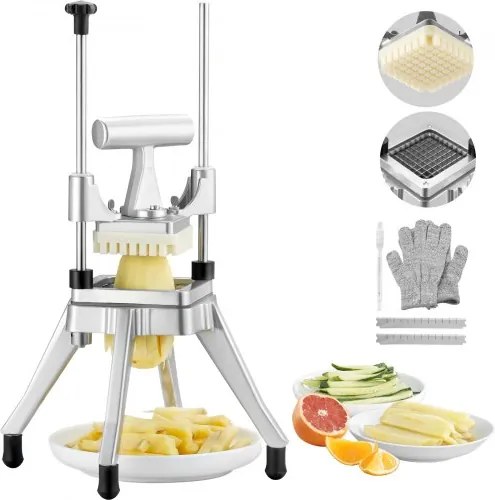 VEVOR Frituurpan 3/8 inch, Aardappelsnijder, Frietsnijmachine, voor het snijden van groenten / fruit / komkommers / aardappelen / uien / champignons / appels