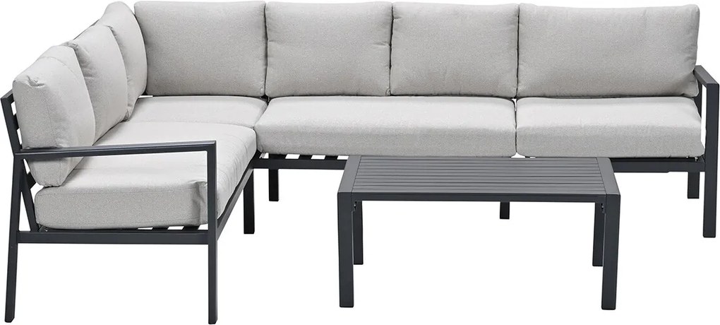 Garden Impressions Denver loungeset 4-delig links – donker grijs
