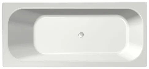 Xenz Aruba Ligbad - 170x75x48 - afvoer Midden - zonder overloop - acryl - wit 6801ZO-01