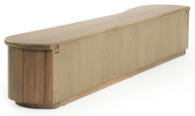Eiken Tv-meubel Organische Vorm 240 Cm Bruin - 240x42x43cm.