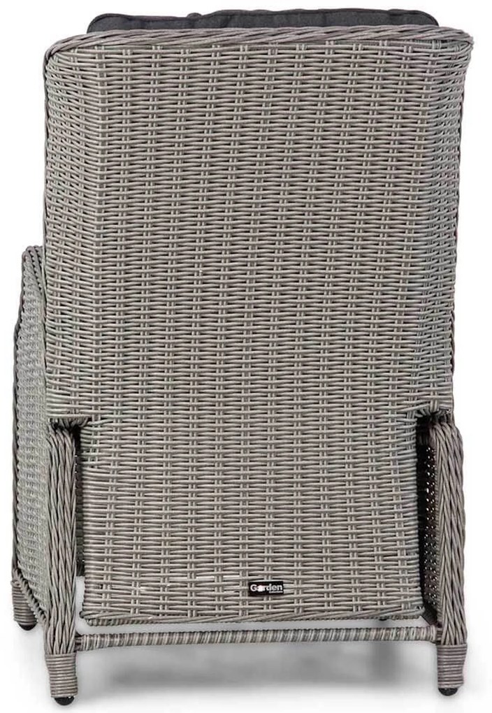 Tuinset 6 personen 240 cm Wicker Grijs Garden Collections Edingburgh/Boston