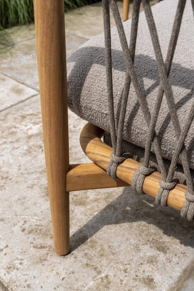 4 Seasons Outdoor Nora loungestoel naturel teak SALE  Loungestoel    beige weerbestendig