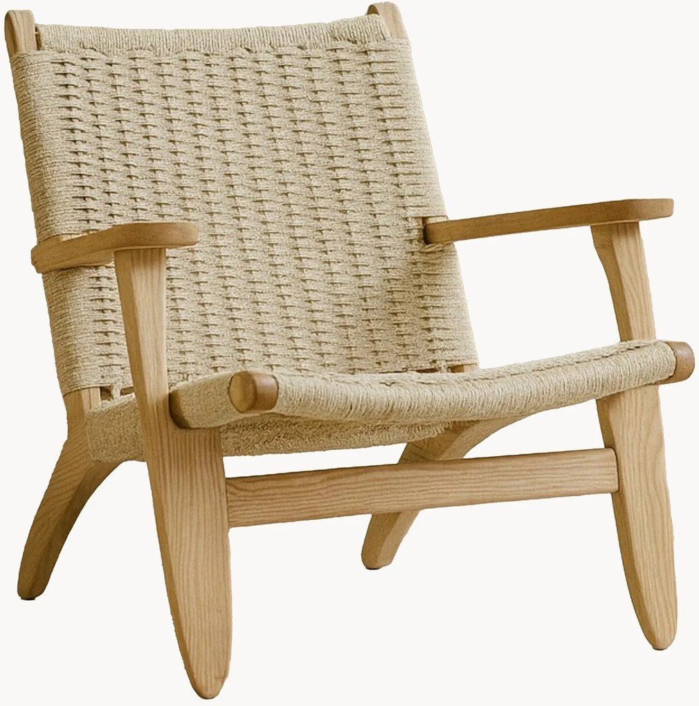 Armstoel Lazy van rubberhout