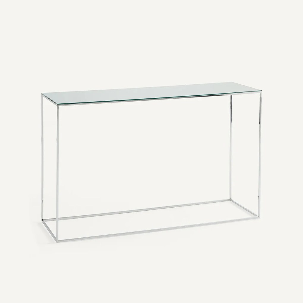 Verchroomde metalen spiegelconsole, MAHAUT