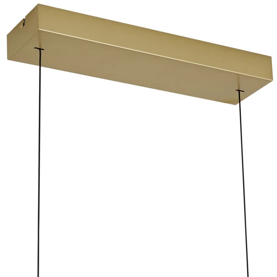 Moderne hanglamp messing met helder glas incl. LED easylift - Catch