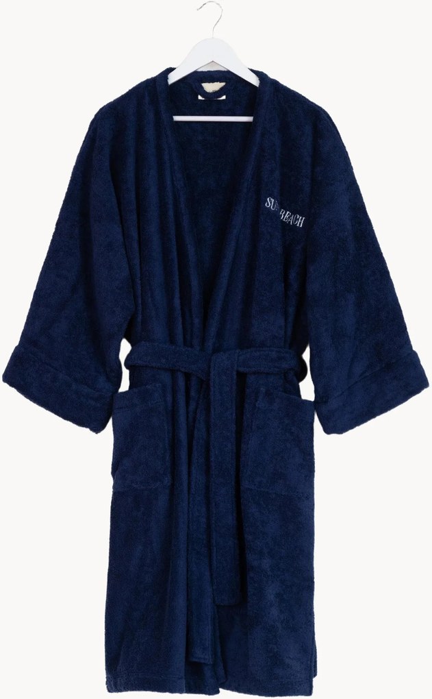 Unisex badjas Navy van katoen