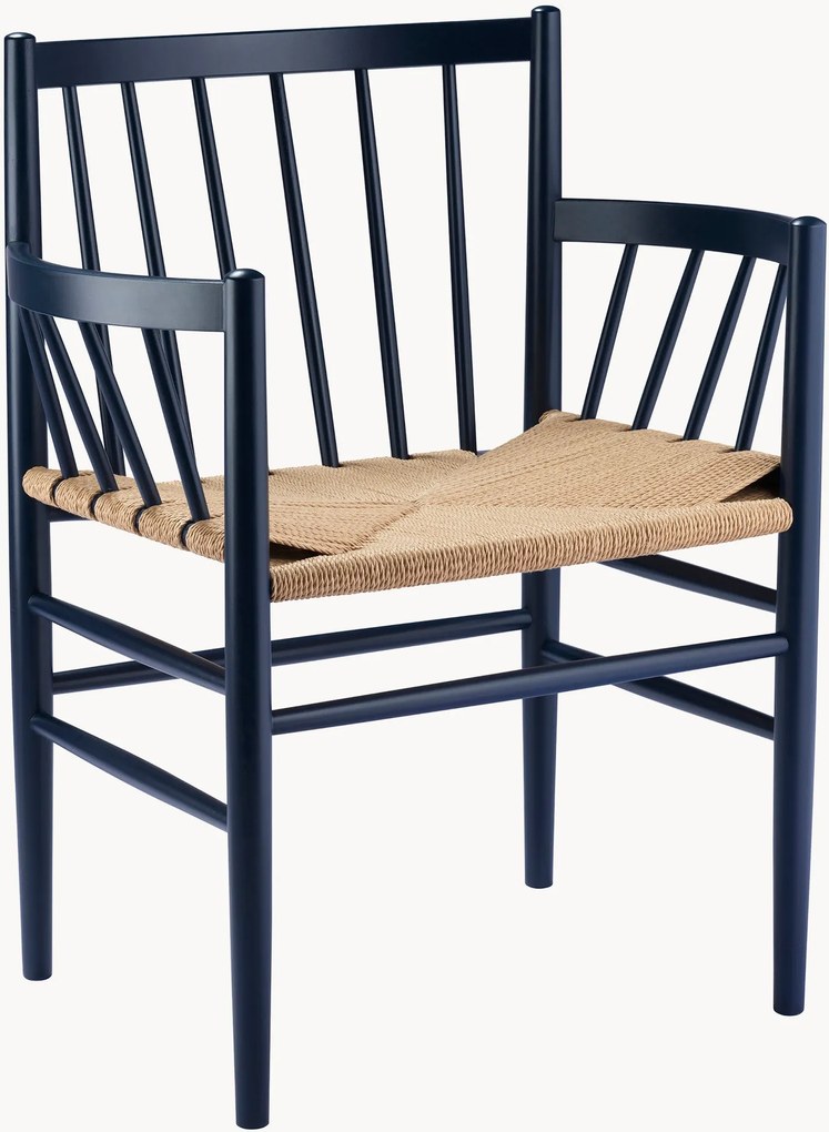 Handgeweven armstoel J81 van beukenhout