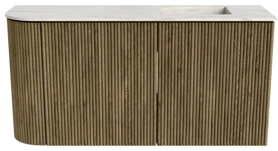 Mondiaz Joya DLux 80cm toiletmeubel ronding links dusk met wastafel faye rechts zonder kraangat ostra