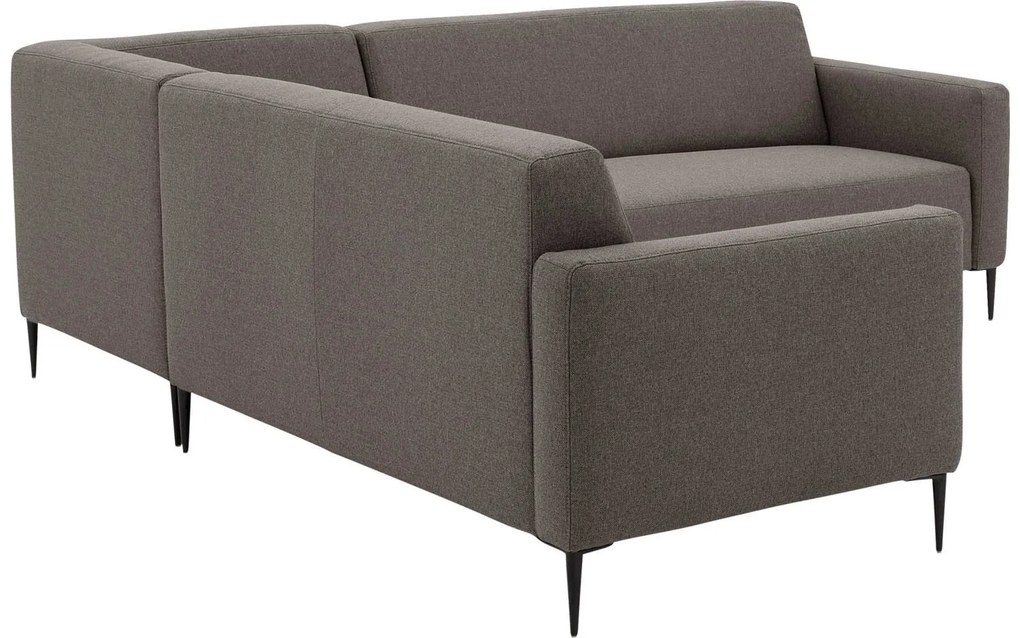 Goossens  Key West bruin, stof, 2,5-zits, modern design