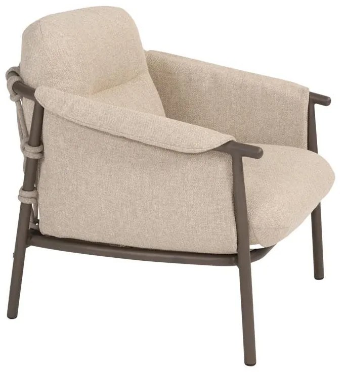 4 Seasons Outdoor Ezra loungestoel terre SALE Loungestoel bruin weerbestendig