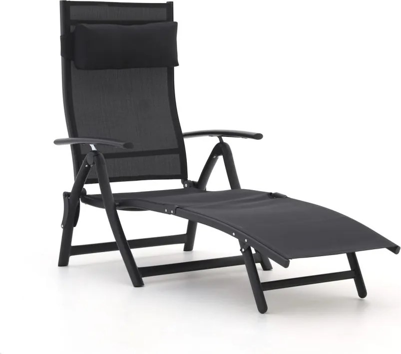 + 15% kassakorting | Verstelbaar ligbed Forza | Aluminium | Grijs - Antraciet | Ligstoel tuin | Strandbed | Kees Smit Tuinmeubelen