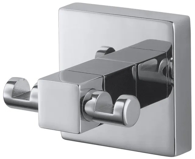 Haceka Mezzo Handdoekhaak - vierkant - dubbel - chroom 1208628