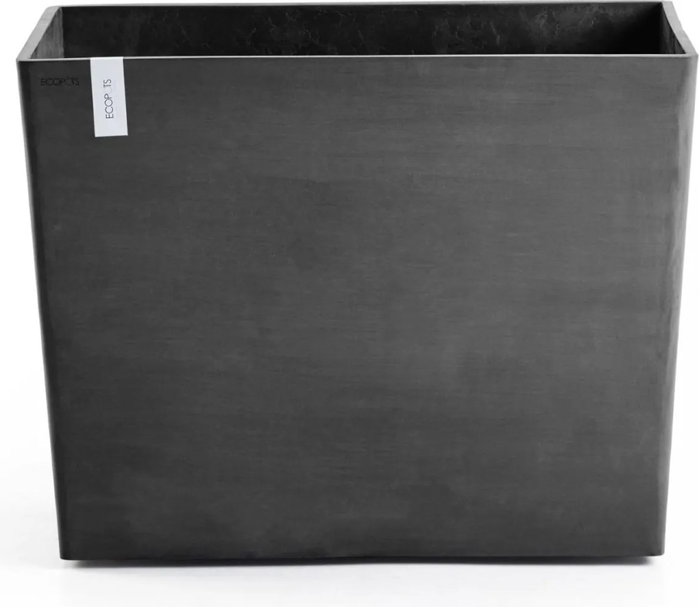 Ecopots plantenbak Paris Wheels 85- Rechthoekig - Dark Grey - 85,2 x 39,5 x H65,8 cm