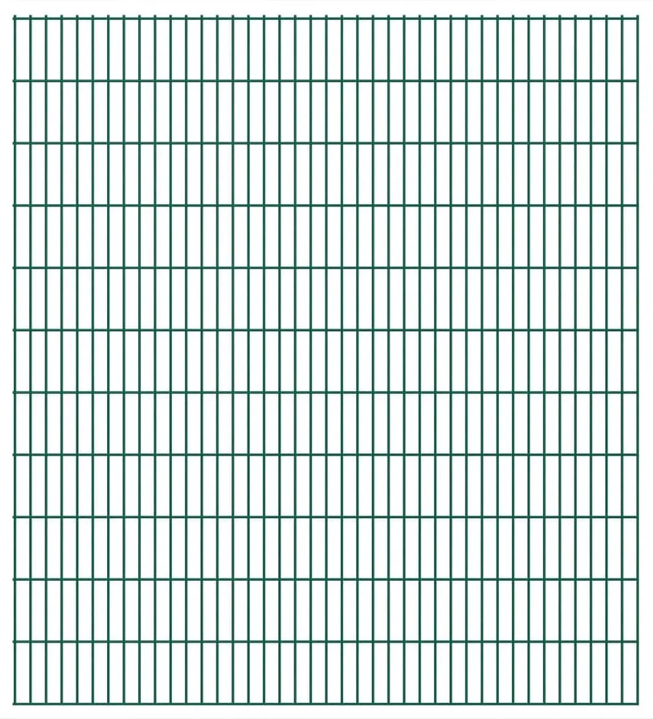 vidaXL Dubbelstaafmatten 2,008x2,23 m 8 m (totale lengte) groen