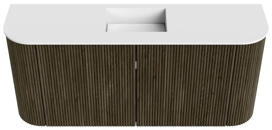 Mondiaz Joya 95cm toiletmeubel ronding links/rechts shadow met wastafel faye midden zonder kraangat talc