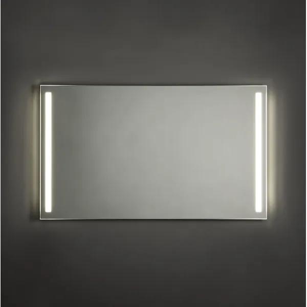 Adema Squared badkamerspiegel 120x70cm met verlichting links en rechts LED met spiegelverwarming en sensor schakelaar NAA002-N45A-120