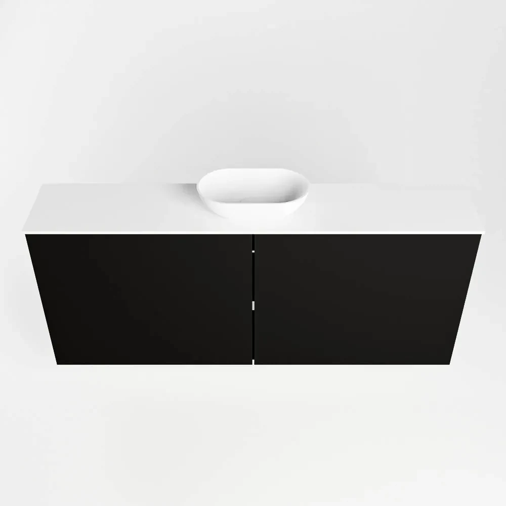 Mondiaz Fowy toiletmeubel 120cm urban met witte waskom midden zonder kraangat