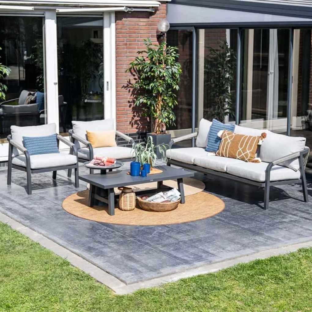 Garden Impressions Tarera loungeset 4-delig - donker grijs