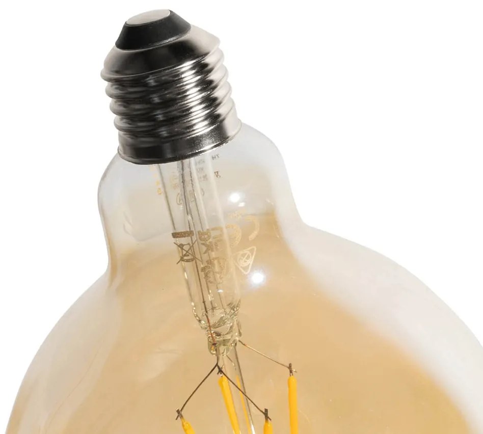 Set van 5 E27 3-staps dimbaar LED goud G125 4W 450 lm 2700K