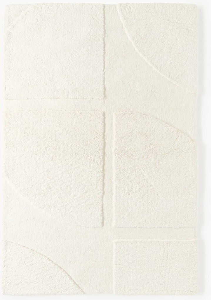 Pluizig hoogpolig vloerkleed Jade met een verhoogde hoog-laag structuur