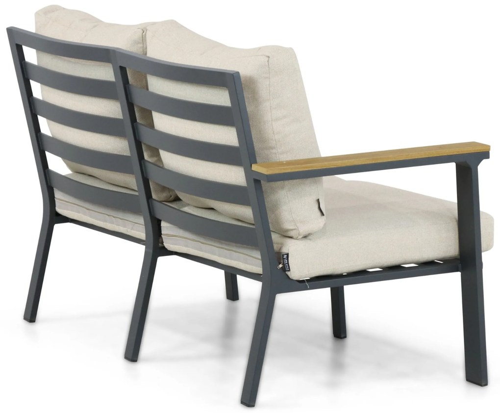 Hoek loungeset 6 personen Aluminium/Polywood (grey teakfinish) Grijs Lifestyle Garden Furniture Santiago