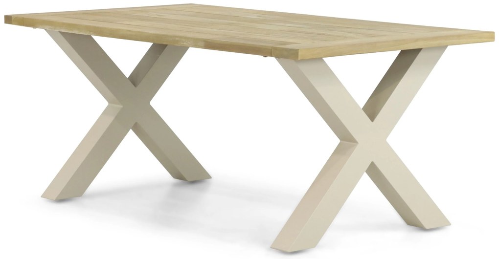 Dining Tuintafel  180 x 100 cm Aluminium/teak Taupe Cardiff