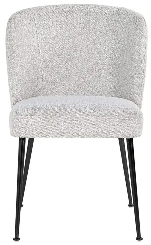 Richmond Interiors Fallon Comfortabele Eetkamerstoel Boucle Wit