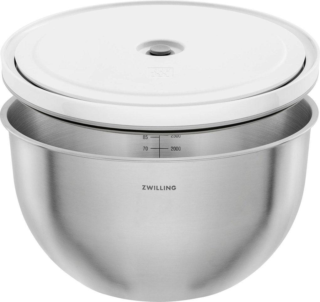 ZWILLING Fresh & Save BOWLS Vacuümkom L / 24 cm, Roestvrij staal, Zilver - Fresh & Save BOWLS - ZWILLING