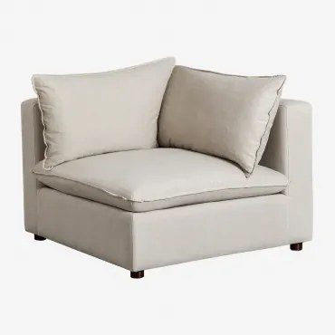 Hoekfauteuil In Stof Estefan Style Tapioca Beige - Sklum