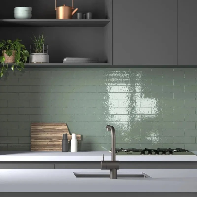 Jabo Kalma wandtegel blauw 6x18.6 glans