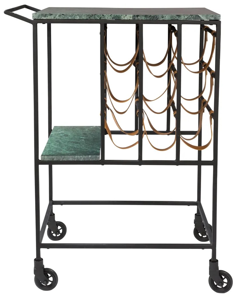Dutchbone Mil Groen Marmeren Trolley - 65 X 36cm.