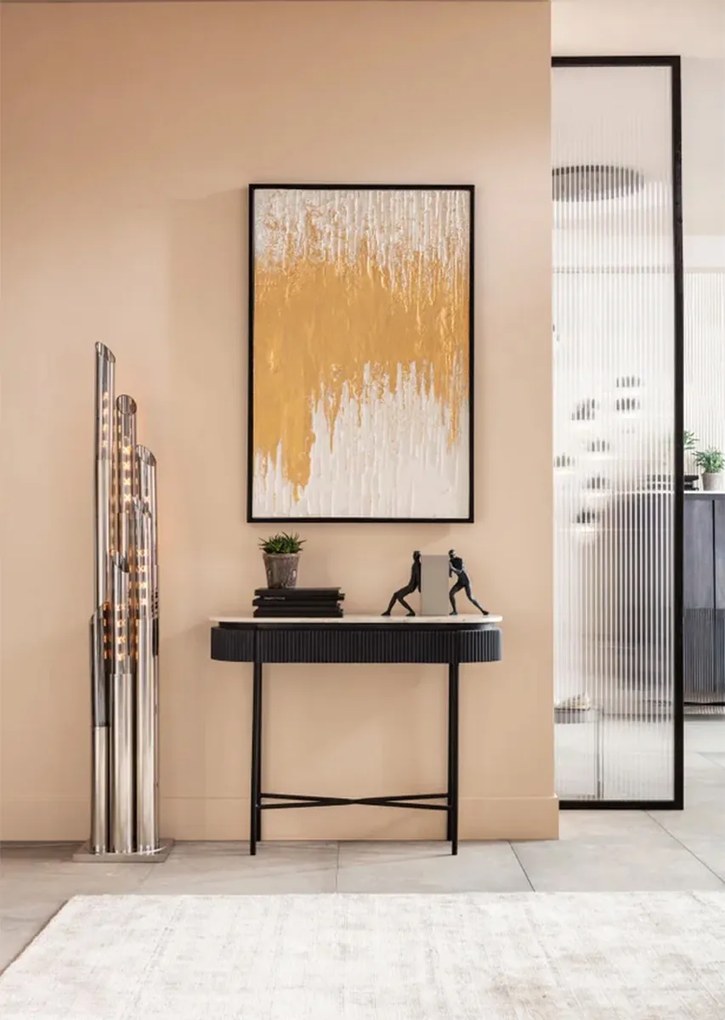 Kare Design Abstract White Schilderij Goud Wit