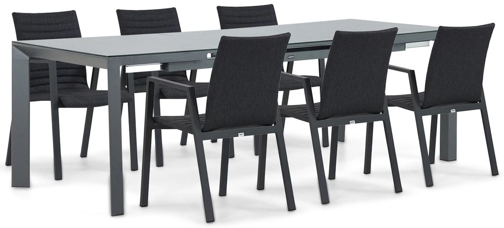 Tuinset 4 personen 180 cm Aluminium/textileen Grijs Osmen Joliet/Alicante