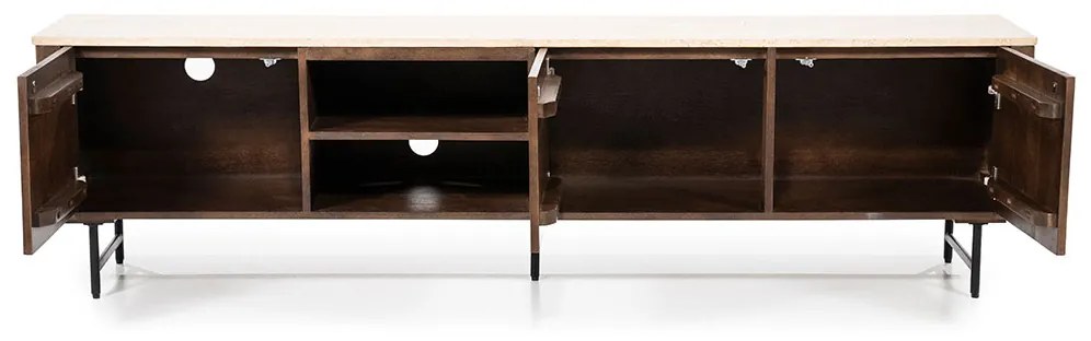 Tv-meubel Met Travertin Blad 200 Cm - 200x40x52cm.