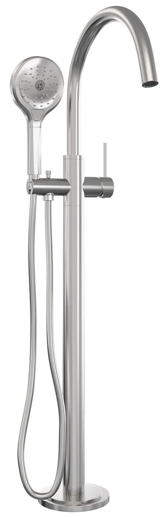 Brauer Stripe vrijstaande badmengkraan met 3 standen handdouche RVS geborsteld PVD