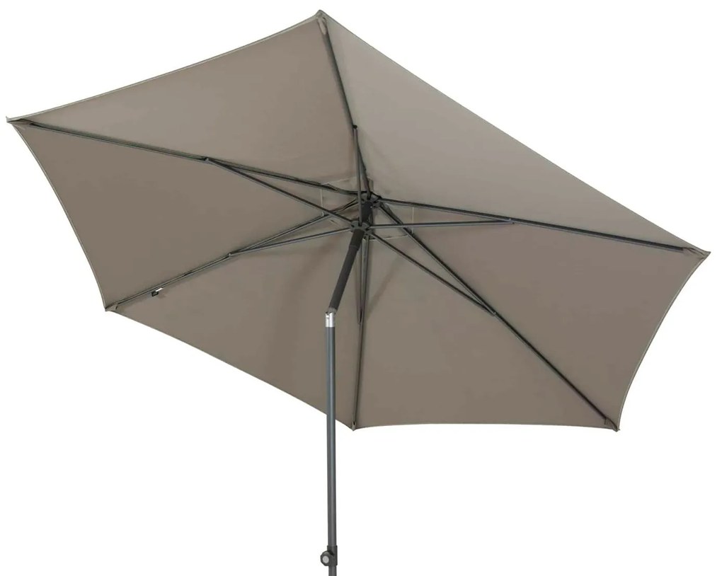 4 Seasons Outdoor Oasis Parasol met taupe doek Ø 300 cm  Parasol    taupe weerbestendig