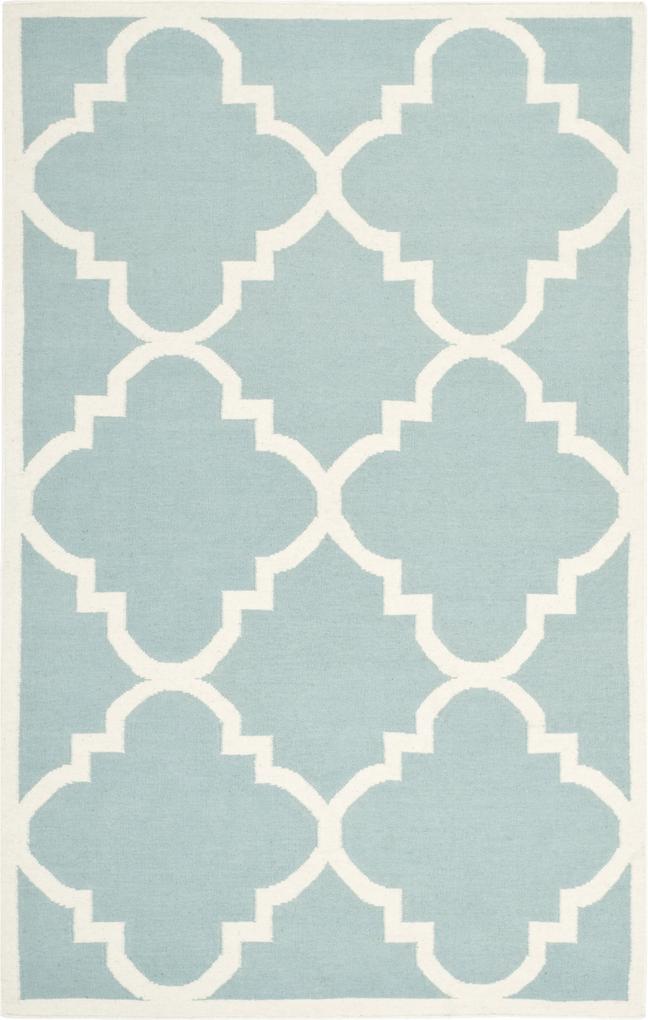 Safavieh | Handgeweven vloerkleed Alameda 120 x 180 cm lichtblauw, ivoor vloerkleden wol, katoen vloerkleden & woontextiel vloerkleden