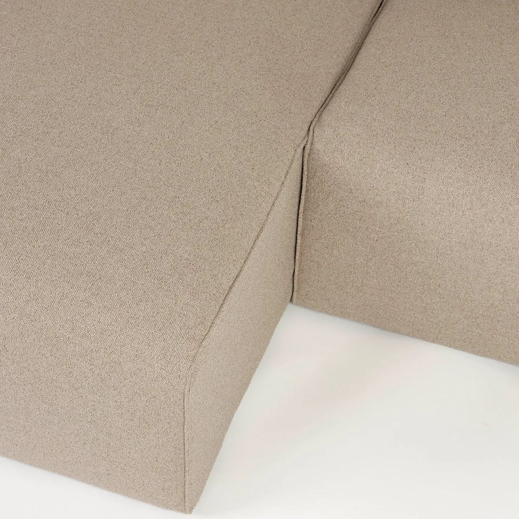 Zuiver Milka Cappuccino Design Bank Met Chaise Longue Rechts Cappuccino