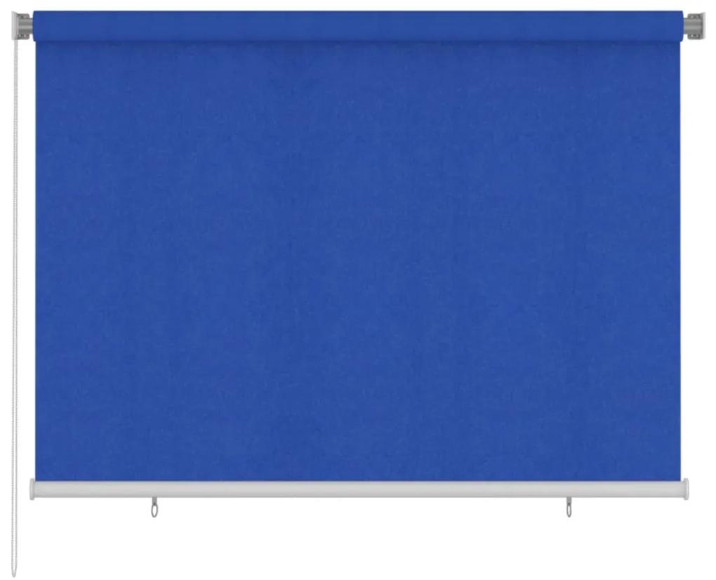 vidaXL Rolgordijn voor buiten 200x140 cm HDPE blauw