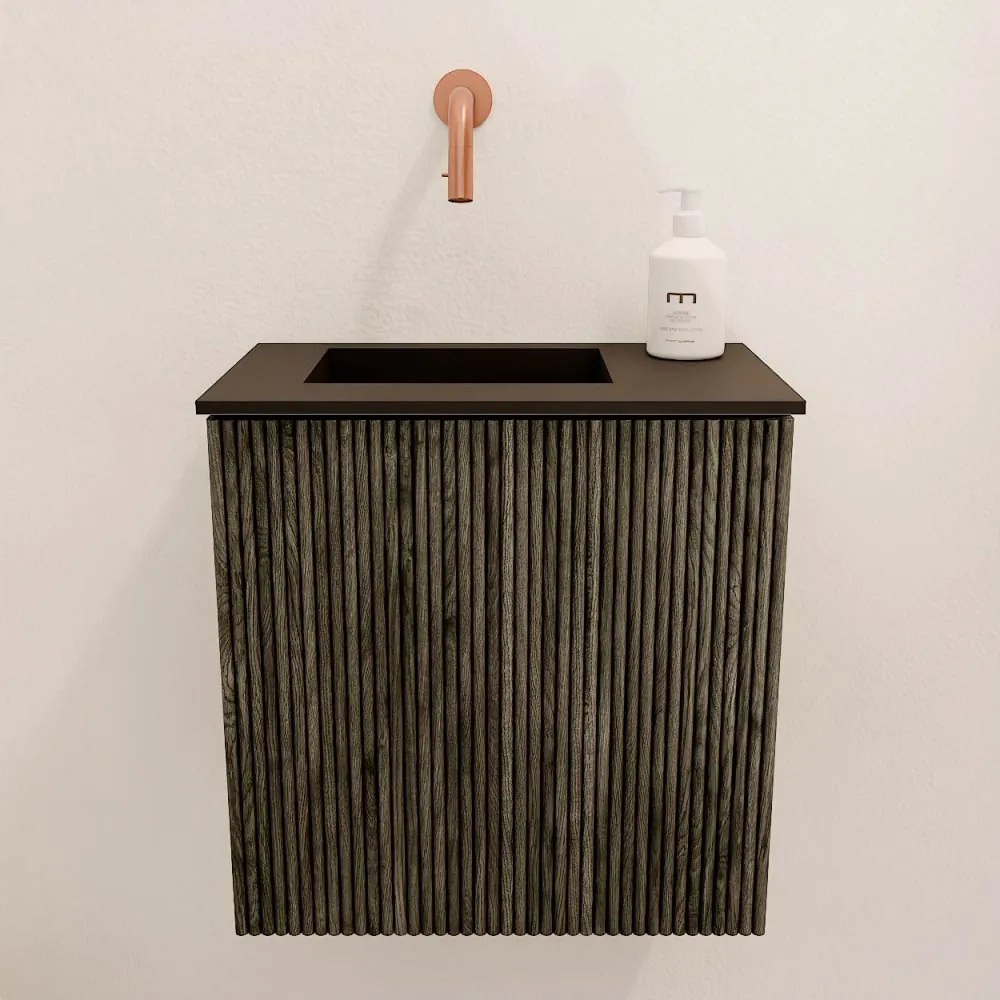 Mondiaz Joya 40cm toiletmeubel shadow met wastafel faye links zonder kraangat urban
